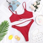 New Style Two Piece Solid Color Sexy Swimwear Bikini