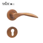 1 Year Warranty Wood Black Antique Gold Flat Round Door Handle Accesory Oem