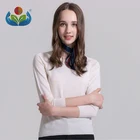 100% wool round neck and long sleeve sweaters for women winter