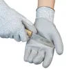 PRI 13G Best quality working gloves PU Dipped palm ANSI gloves cut level 5 nitrile gloves