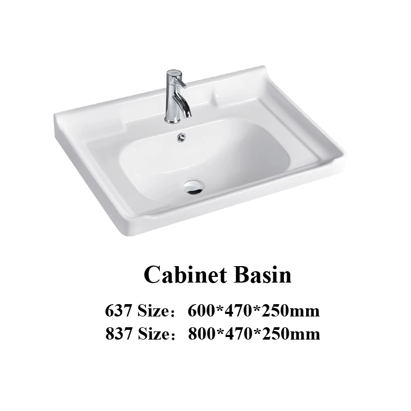 TARPUL Simplicity Style Modern Rectangle Counter Top Basin Ceramic Stone Bathroom Cabinet Sink for Home Business Hotels Hot Sale factory