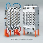 32 cavities pneumatic needle valve gated pet preform injection mould