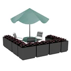 Pot Small Cube Shape Beauty Deft Design Metal Flower Pot For Making Outdoor Fence