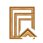 60x90cm Custom Size Baroque Antique Golden Silver Foil Carved Wood Picture Painting Frame