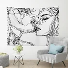 Psychedelic abstract couple print tapestry wholesale hippie wall hanging bohemian style home decoration