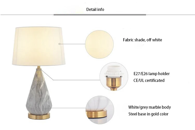 Hot sales antique China Hotel Home Porcelain Ceramic Table Light