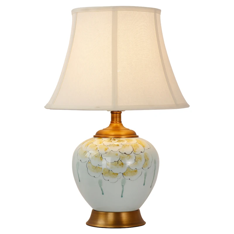 European ceramic painted LED table lamp modern desk lamp for home hotel bedside