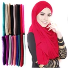27 Colors Plain Head Polyester Jersey Scarf Hijab