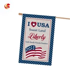 Best quality wholesale popular multicolor National day garden flag
