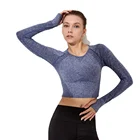 Hot sell style fall/winter slim fit outside running crop tank top womens top wear yoga suit