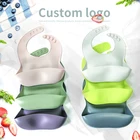 Hot Sale Waterproof Silicone Bib Silicone Baby Bibs for Babies and Toddlers