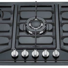Cooking appliances counter top built in 5 burners gas stove black stainless steel gas cooktop