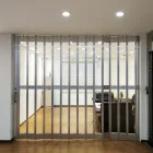 Temporary Plastic Easy Open Temporary Shopping Mall Interior Folding Doors Transparent