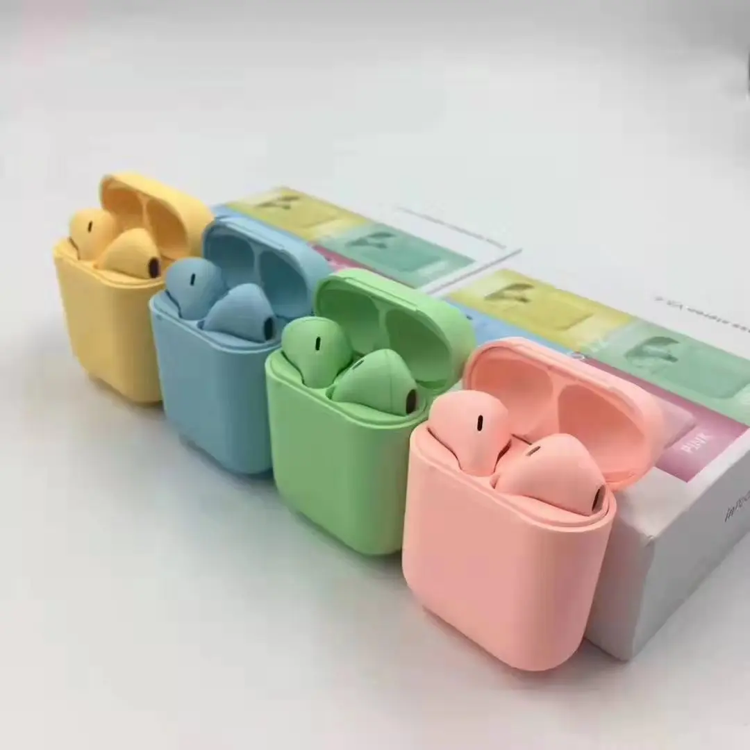 Colorful TWS i12 inpods 12 Wireless earphones Frosted Feel Touch Control Tws earbuds - ANKUX.COM