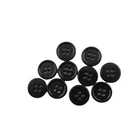 Black Button Black River Shell Button With Logo