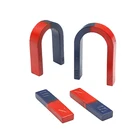 Factory price custom made blue red U shape education ferrite permanent magnet