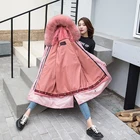 2019 Yiwu New Fashion Fox Fur Collar Coats korean Winter WoMan
