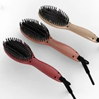Portable Electric Mini Ceramic Ionic Hair Straightening Brush For Quick Styler