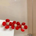 fashion red flower hair accessories for women
