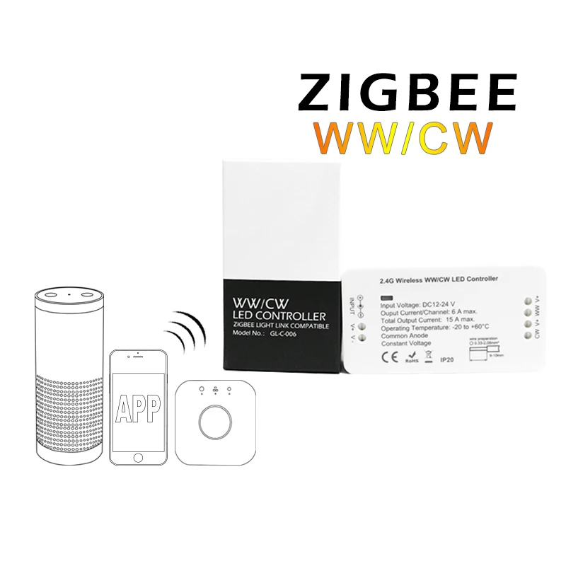 2 Channels Smart DC12V Led Brightness Led Lighting Controller Led Strip Controller Zigbee Controller - ANKUX.COM