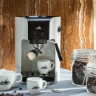 ミニエスプレッソコーヒーメーカーポータブル 3 1 機能で商業 cappcino 機ステンレス鋼フレンチプレスコーヒーメーカー