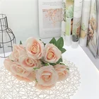 China Rose China Custom Fashion 11pcs Lover Rose Colorful Printed Home Flower Decoration