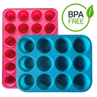 12/24 Round Cavity Muffin Moulds Egg Cake Pan Silicone Cup Cake Mold For Pastry