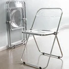 Hot Selling Transparent Plastic Plia Folding And Stacking Chair Available In Multi-color