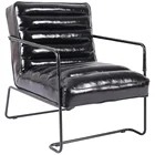 Modern Design Style Faux Leather Cover Arm Accent Living Room Lounge Chair