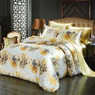 Classic 100 mulberry silk printed quilt bedspread bedding set