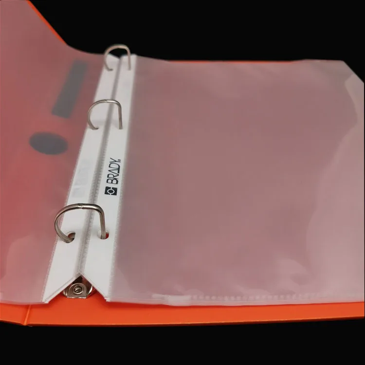Clear punch pocket A4 size 3 Holes Plastic document Bag Clear Sheet Protector (Manufactory)