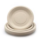 disposable bamboo fibre round plate for 9 inch