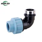 Fitting Fittings Elbow Fittings High Quality Pp Fitting Hdpe Compression Fitting HDPE Female Male Elbow Fittings