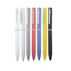 Twistable rubber white red metallic metal promotional aluminum hotel cheap ballpoint ball pen