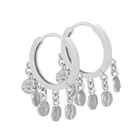 Rose Gold Hoop Earrings Hoop Earrings 925 Sterling Silver Rose Gold Plated Mystic Ball Charm Drop Hoop Earrings For Women