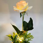 False blossom rose flower pot lighted festival lights led for Wedding and Valentine