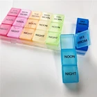 Wholesale Weekly Pill Box Case 7 Days 21 Compartments Plastic Pill Organizer Box