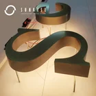 Manufacturer Custom Titanium Coating Silk Stainless Steel Letter Brushed Metal Letters