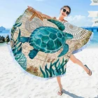 Beach Towel Beach Custom Printed Microfiber Round Beach Towel With Drawstring Backpack
