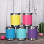 Oz Tumbler Wholesale 10 Oz Double Walled Vacuum Insulated Stainless Steel Stemless Wine Tumbler Cup With Lid