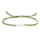 Custom Fashion Women Jewelry Thin Braided Cross Accessories Nylon String Thread Cord Chain Rope Bracelet For Women