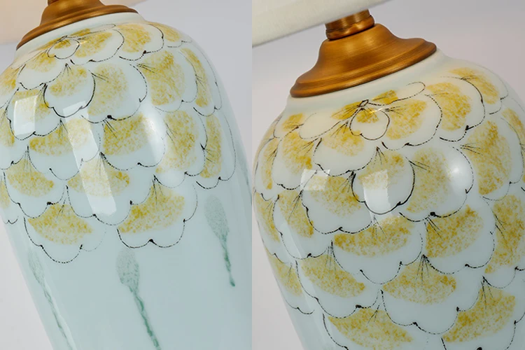 European ceramic painted LED table lamp modern desk lamp for home hotel bedside