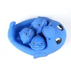 Hot sell wholesale printed bathroom animal floating bath toys set for baby
