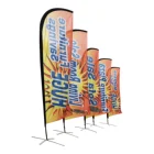 Promotional Usage Advertising Exhibition Event Outdoor Sail Feather Flag Flying Beach Flag Banner Stand