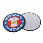 Garment Accessories Maker 100% Polyester Custom Brand Logo Machine Woven Patches for Polo Shirts