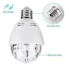3W E27 RGB Rotating Sound Activated LED Strobe Stage Lights Bulb KTV Bar Disco Party Lamp for Christmas Holiday Dance Decoration