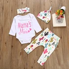 Mama's Mini 4pcs set clothes Cheap High Quality long sleeve pink factory baby rompers girls' clothing sets baby