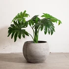 Ceramic Pot Planter Modern Style Cheap Round Large Fiberstone Ceramic Flower Pot Planter For Home Decor