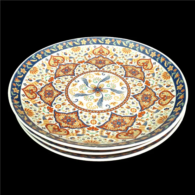 Food safe luxury 14inch Large Serving plate, Party ceramic Fruit Dishes for restaurant for Muslim