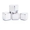 Stainless Steel Reusable Ice Cubes Chilling Whiskey Stones with Freezer Storage Tray Metal Whisky Sipping Rocks
